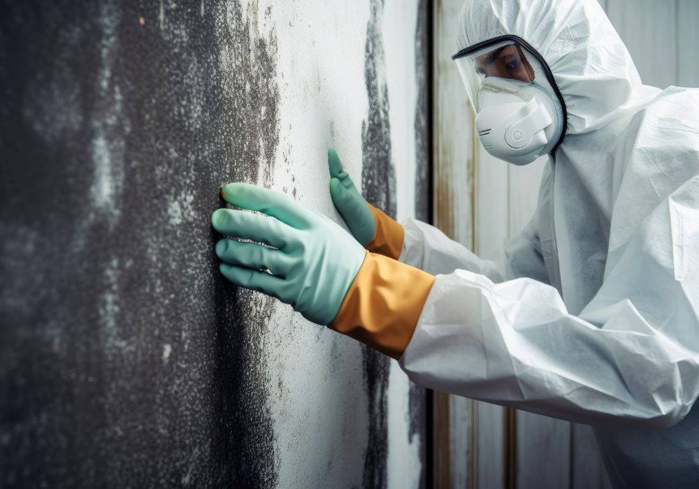 mold removal wall full of black mold fungus - royal oak mold removal and remediation